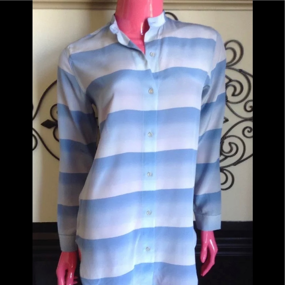 MiH London Jeans Size XS 100% Silk Button Front